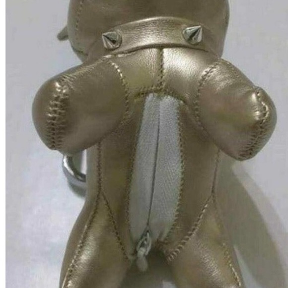 NWT French bulldog PU leather keychain w/ metal ring key ring - Picture 7 of 16